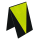 Zieltafel / Zielzeichen, 110 x 150 mm aus Edelstahl, retroreflektierendes Zielzeichen gelbes Dreieck einseitig