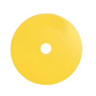 Alu-Gravurplatte für Vermarkungsnagel Gelb ohne Gravur